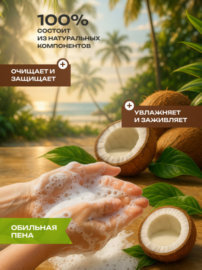 Мыло жидкое для рук «Кокос»