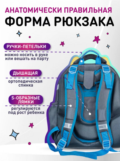 Ранец школьный «Котик с рыбкой»