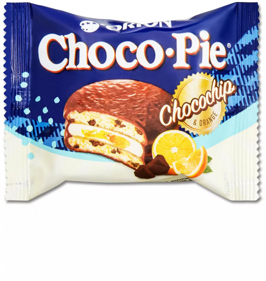 Пирожное c апельсиновым джемом и шоколадной крошкой «Choco-Pie Chocochip & Orange»