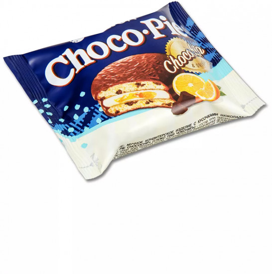 Пирожное c апельсиновым джемом и шоколадной крошкой «Choco-Pie Chocochip & Orange»