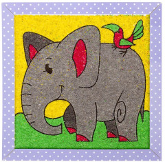 Песочная фреска «Добрый слоник» - Фото 1