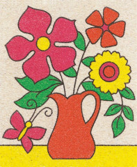 Песочная фреска «Летний букет» - Фото 1