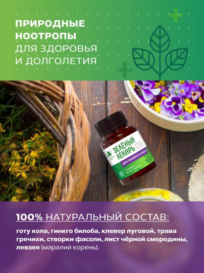 Фитокомплекс «Зеленый лекарь. Для памяти и мозга»