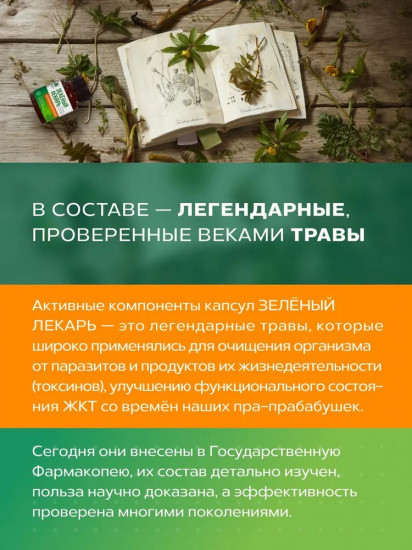 Фитокомплекс «Зеленый лекарь. Антипаразитарный»