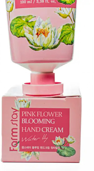 Крем для рук с водной лилией «Pink Flower Blooming Hand Cream Water Lily»