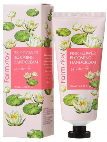 Крем для рук с водной лилией «Pink Flower Blooming Hand Cream Water Lily»