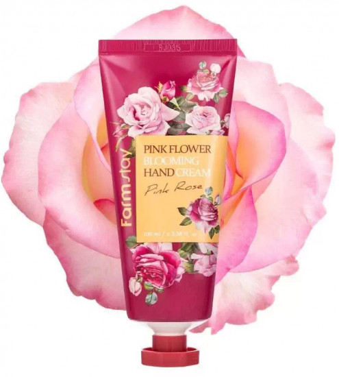 Крем для рук с экстрактом лепестков розы «Pink Flower Blooming Hand Cream Pink Rose»
