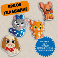Набор для изготовления магнитов из гипса «Кошечки, собачки» - Фото 9