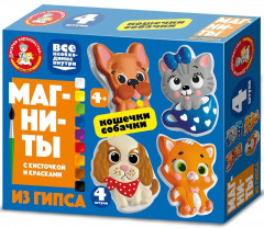 Набор для изготовления магнитов из гипса «Кошечки, собачки» - Фото 12