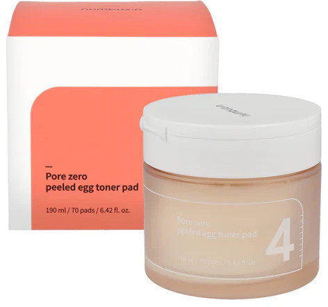 Пилинг-пэды для выравнивания рельефа кожи лица «No.4 Pore Zero Peeled Egg Toner Pad»