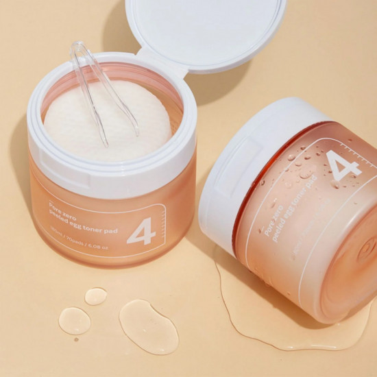Пилинг-пэды для выравнивания рельефа кожи лица «No.4 Pore Zero Peeled Egg Toner Pad»