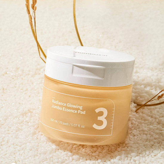 Выравнивающие пэды для сияния кожи лица «No.3 Radiance Glowing Jumbo Essence Pad»
