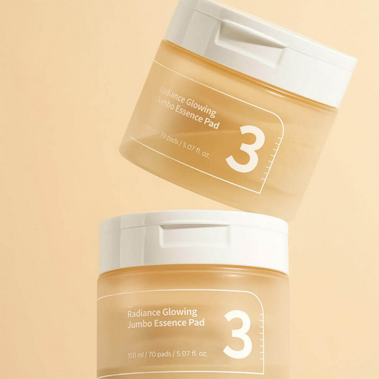 Выравнивающие пэды для сияния кожи лица «No.3 Radiance Glowing Jumbo Essence Pad»