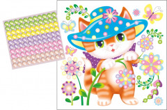 Аппликация бусинами «Котенок-озорник» - Фото 2