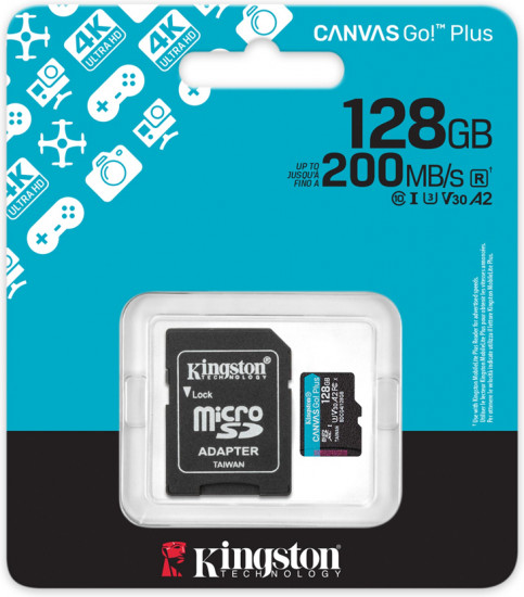 Карта памяти microSDXC Kingston A2 U3 V30 «Canvas Go! Plus»