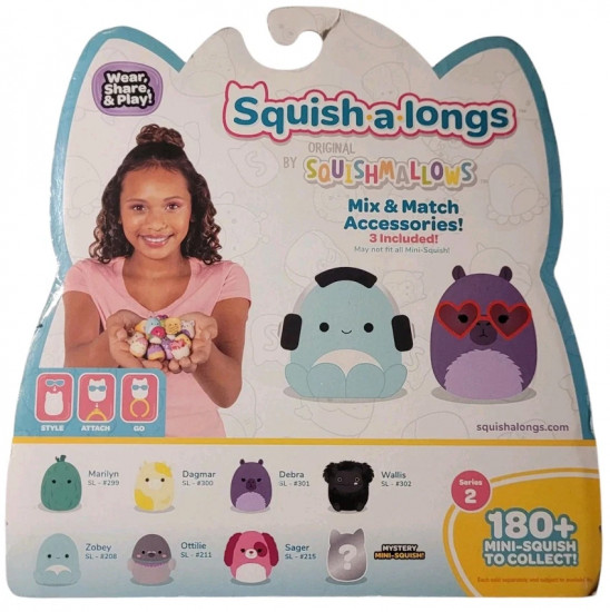 Набор из 8 мини-игрушек с 3 аксессуарами «Squish-A-Longs»