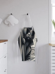 Фартук кухонный «Кот шпион в ванной» - Фото 1