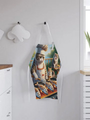 Фартук кухонный «Кошачье барбекю» - Фото 1