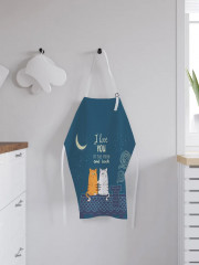 Фартук кухонный «Влюбленные коты на крыше» - Фото 1