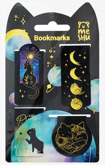 Набор закладок для книг магнитных «Moon Cat»