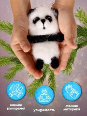 Набор для валяния из шерсти «Панда» - Фото 6