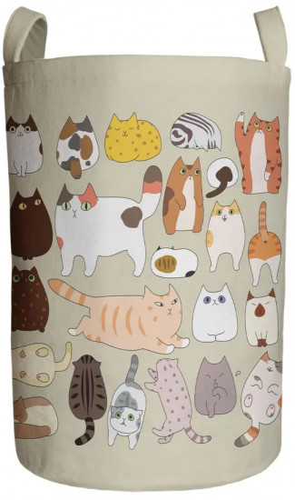 Корзина для белья «Котовечеринка»