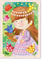 Аппликация бусинами «Принцесса Маруся» - Фото 9