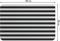 Коврик для сушки посуды «Горизонтальный контраст полос» - Фото 2