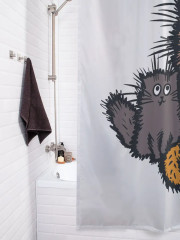 Штора для ванной комнаты «Озорные коты» - Фото 6
