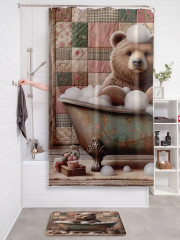 Штора для ванной комнаты «Мишка в ванной» - Фото 4
