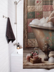 Штора для ванной комнаты «Мишка в ванной» - Фото 6