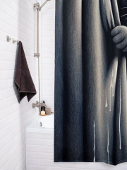 Штора для ванной комнаты «Кот шпион в ванной» - Фото 7