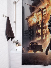 Штора для ванной комнаты «Кот-спецагент» - Фото 3