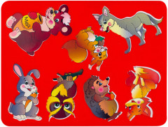 Трафарет-раскраска «Лесные звери» - Фото 1