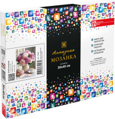 Мозаика алмазная с подрамником «Букет пионов» - Фото 1