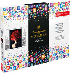 Мозаика алмазная с подрамником «Роскошная роза» - Фото 1