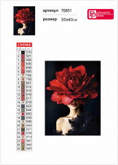 Мозаика алмазная с подрамником «Роскошная роза» - Фото 4