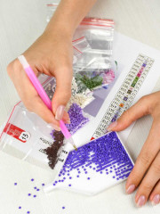 Мозаика алмазная с подрамником «Кот в шарфе» - Фото 13