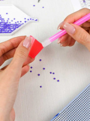 Мозаика алмазная с подрамником «Кот в шарфе» - Фото 16