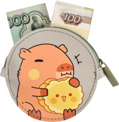 Кошелёк для банкнот и монет «Капибара с печенькой» - Фото 1