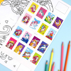 Раскраска с наклейками-образцами. Единороги - Фото 5