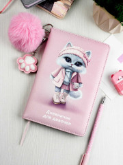 Дневничок для девочек «Кошечка в пальто» - Фото 7