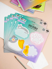 Наклейки бумажные для подписи «Заметки для котиков» - Фото 5