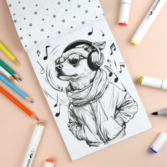 Книжка-раскраска для детей «Модные животные» - Фото 4