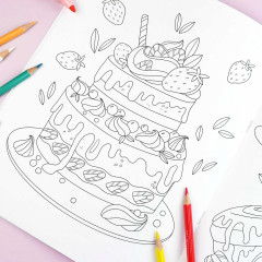 Раскраска для детей «Сладости» - Фото 4