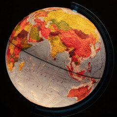 Глобус интерактивный физико-политический с подсветкой рельефный - Фото 1