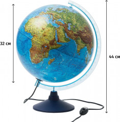 Глобус интерактивный физико-политический с подсветкой - Фото 4