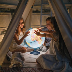 Глобус физико-политический с подсветкой рельефный - Фото 11