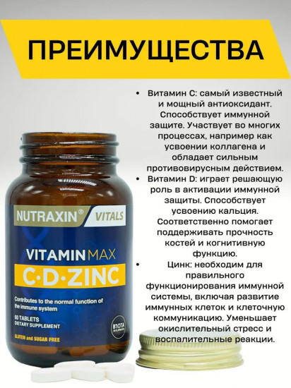 Мультивитамины «Vitamin C, D, Zinc»