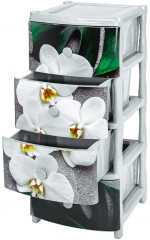 Комод четырехсекционный с ножками на колесиках «Орхидея» - Фото 3